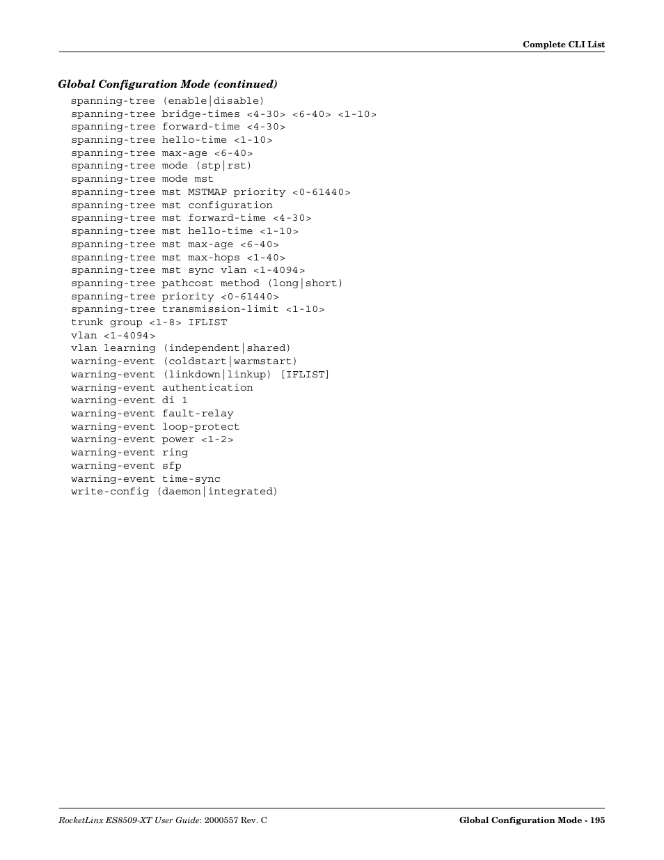 Comtrol ES8509-XT User Manual | Page 195 / 210