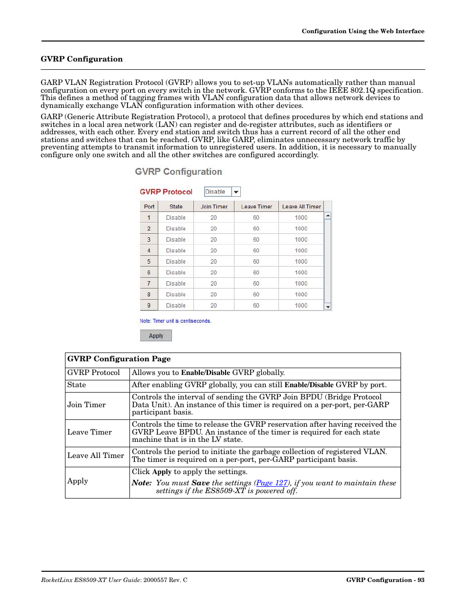 Gvrp configuration | Comtrol ES8509-XT User Manual | Page 93 / 210