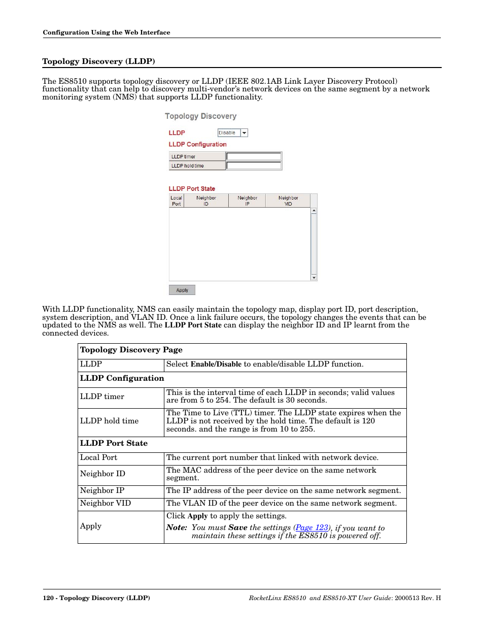 Topology discovery (lldp) | Comtrol ES8510-XT User Manual | Page 120 / 204