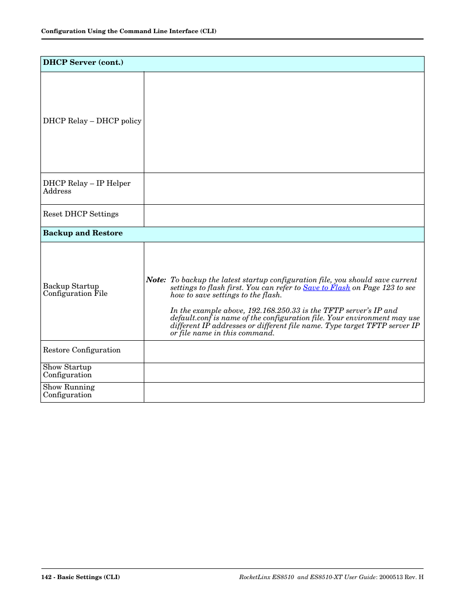 Show, Running configuration | Comtrol ES8510-XT User Manual | Page 142 / 204