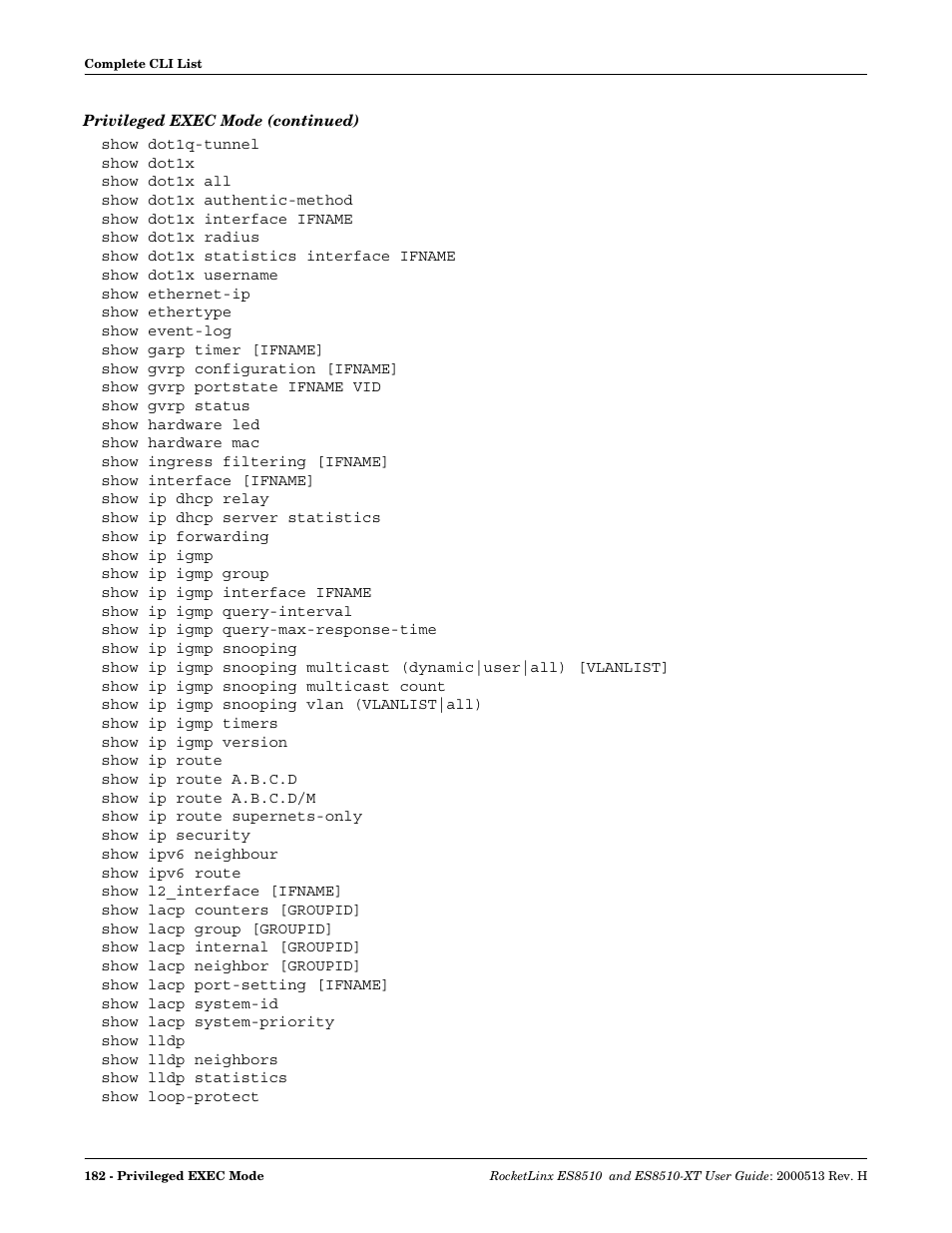 Comtrol ES8510-XT User Manual | Page 182 / 204