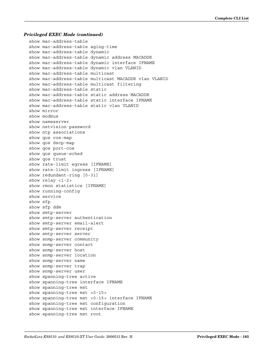 Comtrol ES8510-XT User Manual | Page 183 / 204