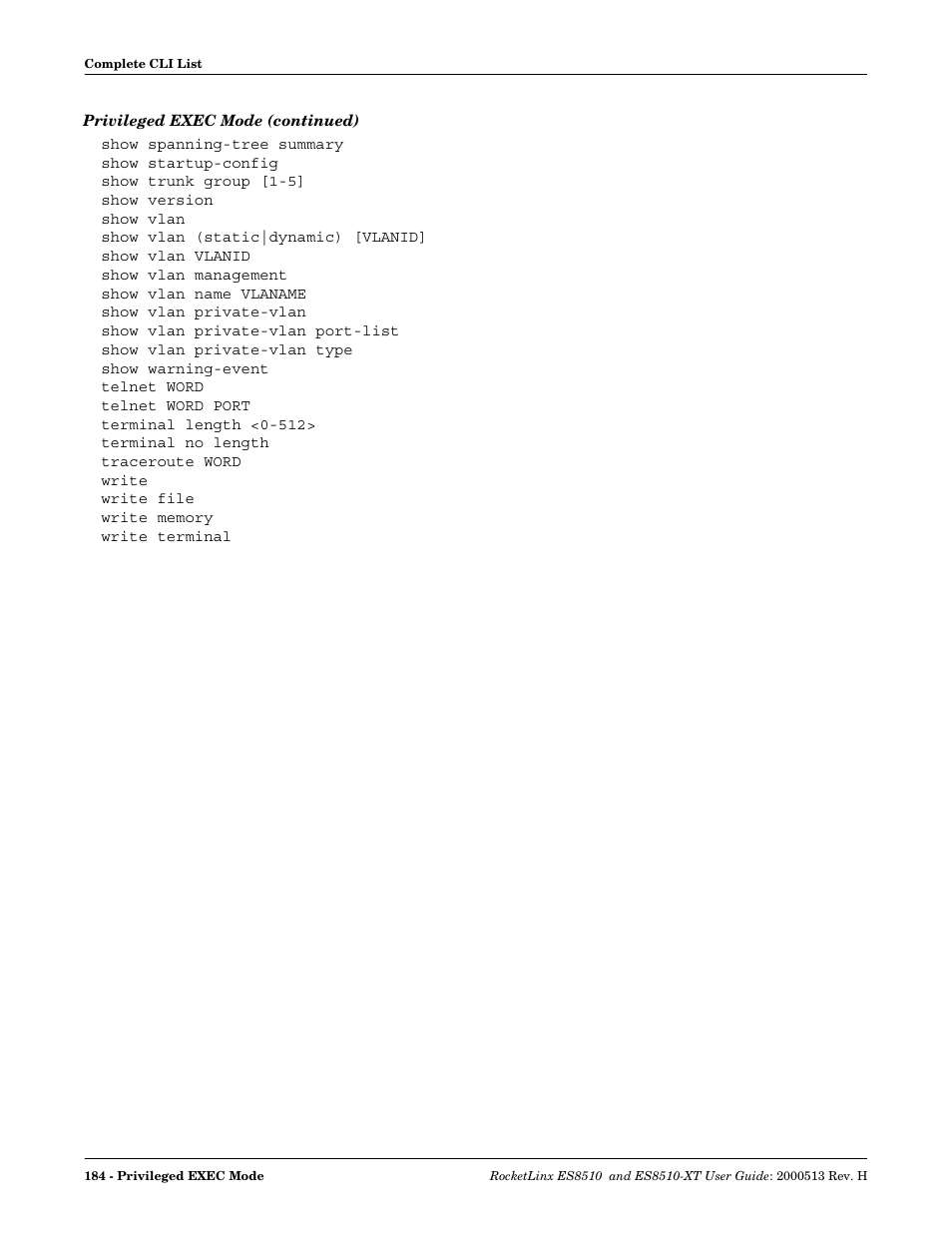 Comtrol ES8510-XT User Manual | Page 184 / 204