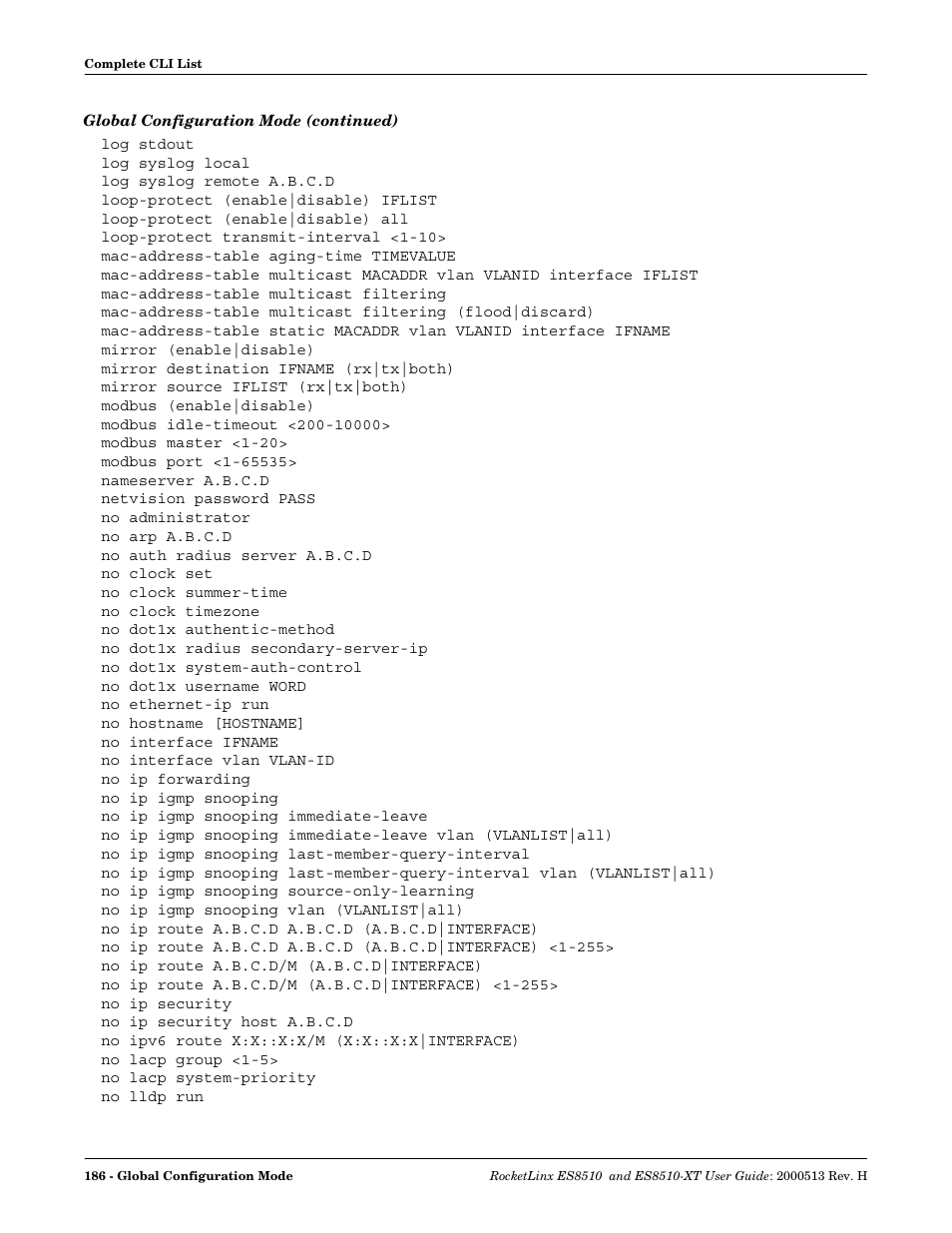 Comtrol ES8510-XT User Manual | Page 186 / 204