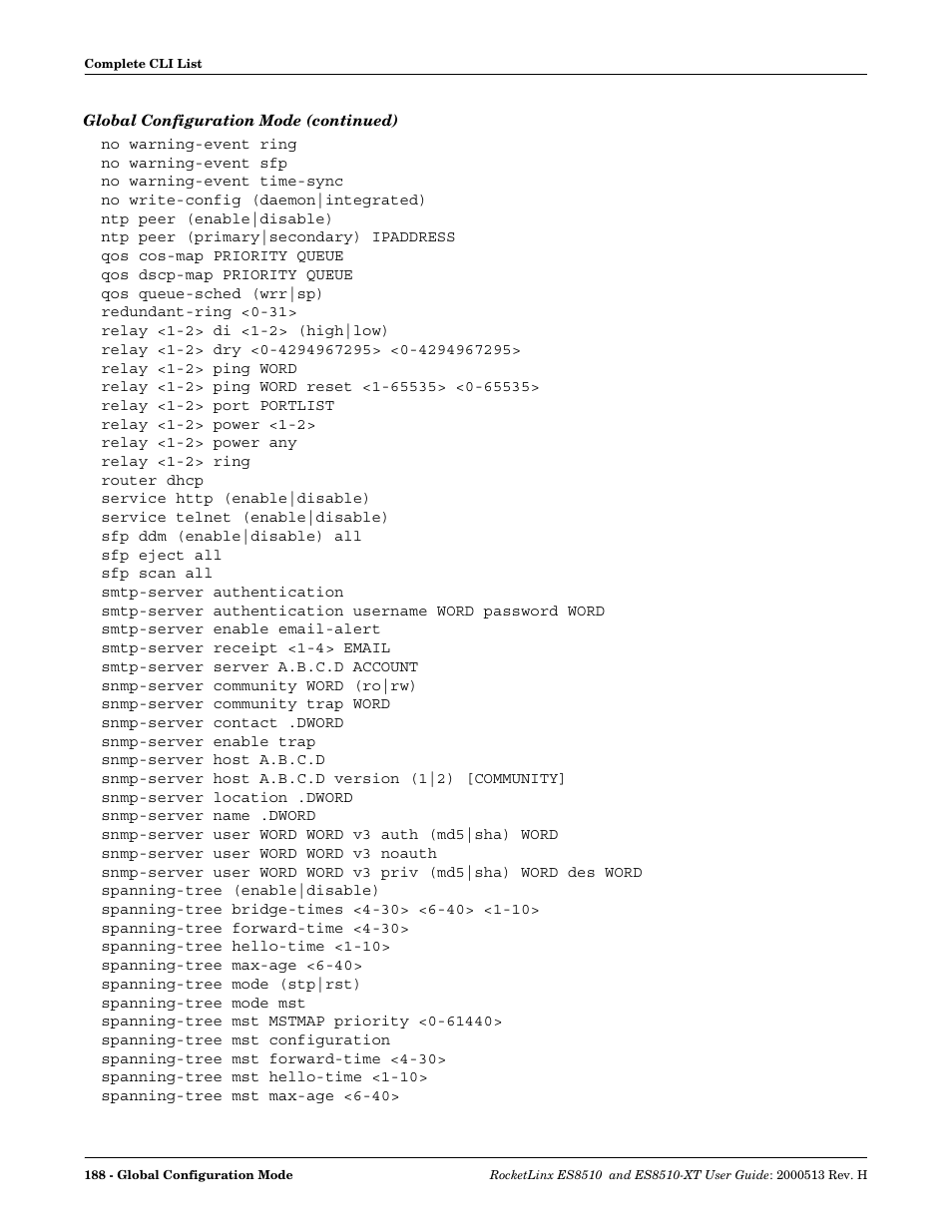 Comtrol ES8510-XT User Manual | Page 188 / 204