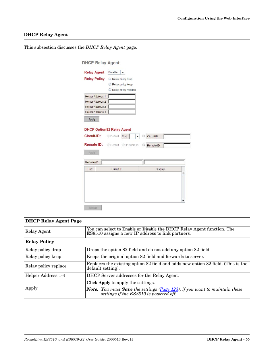 Dhcp relay agent | Comtrol ES8510-XT User Manual | Page 55 / 204