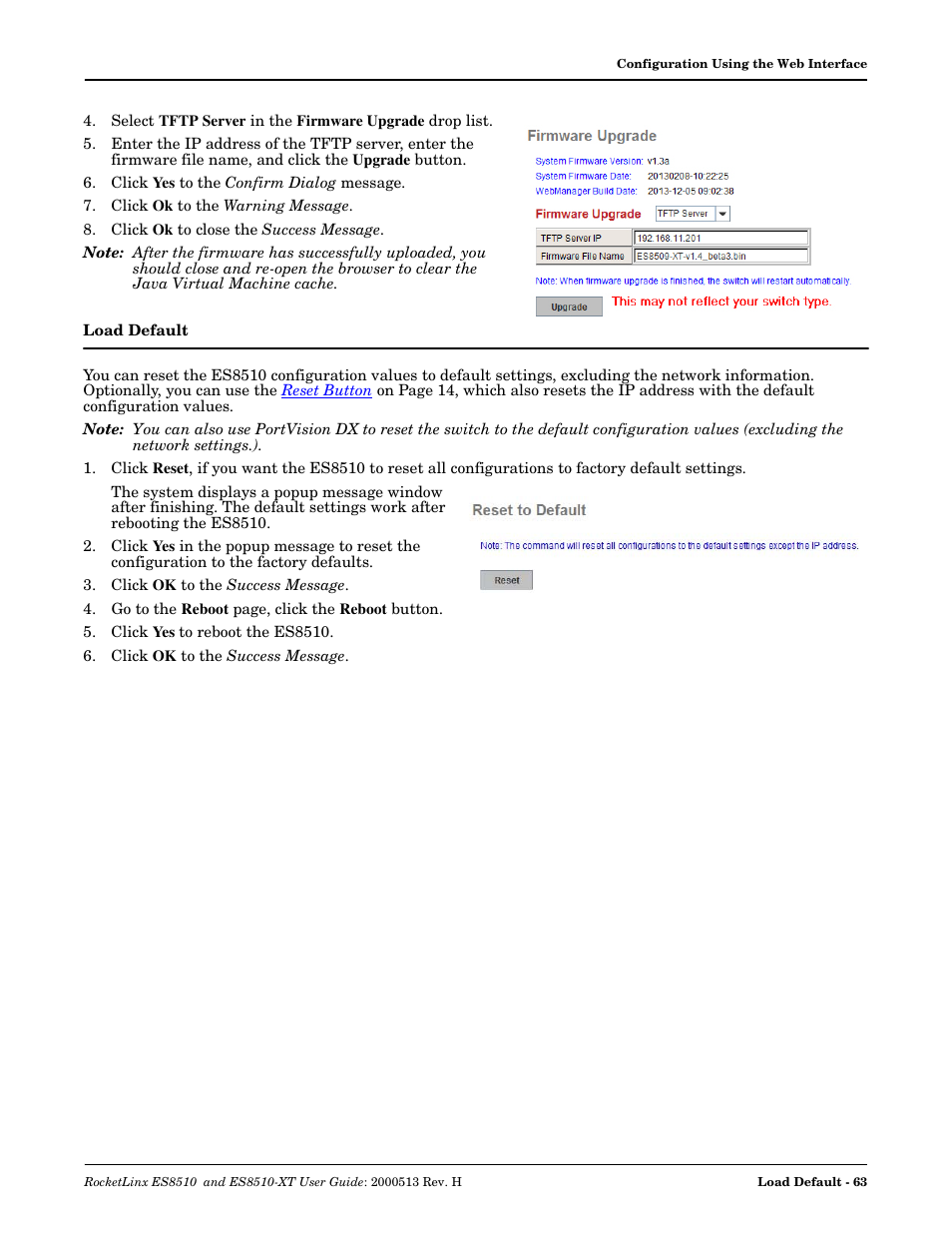 Load default | Comtrol ES8510-XT User Manual | Page 63 / 204