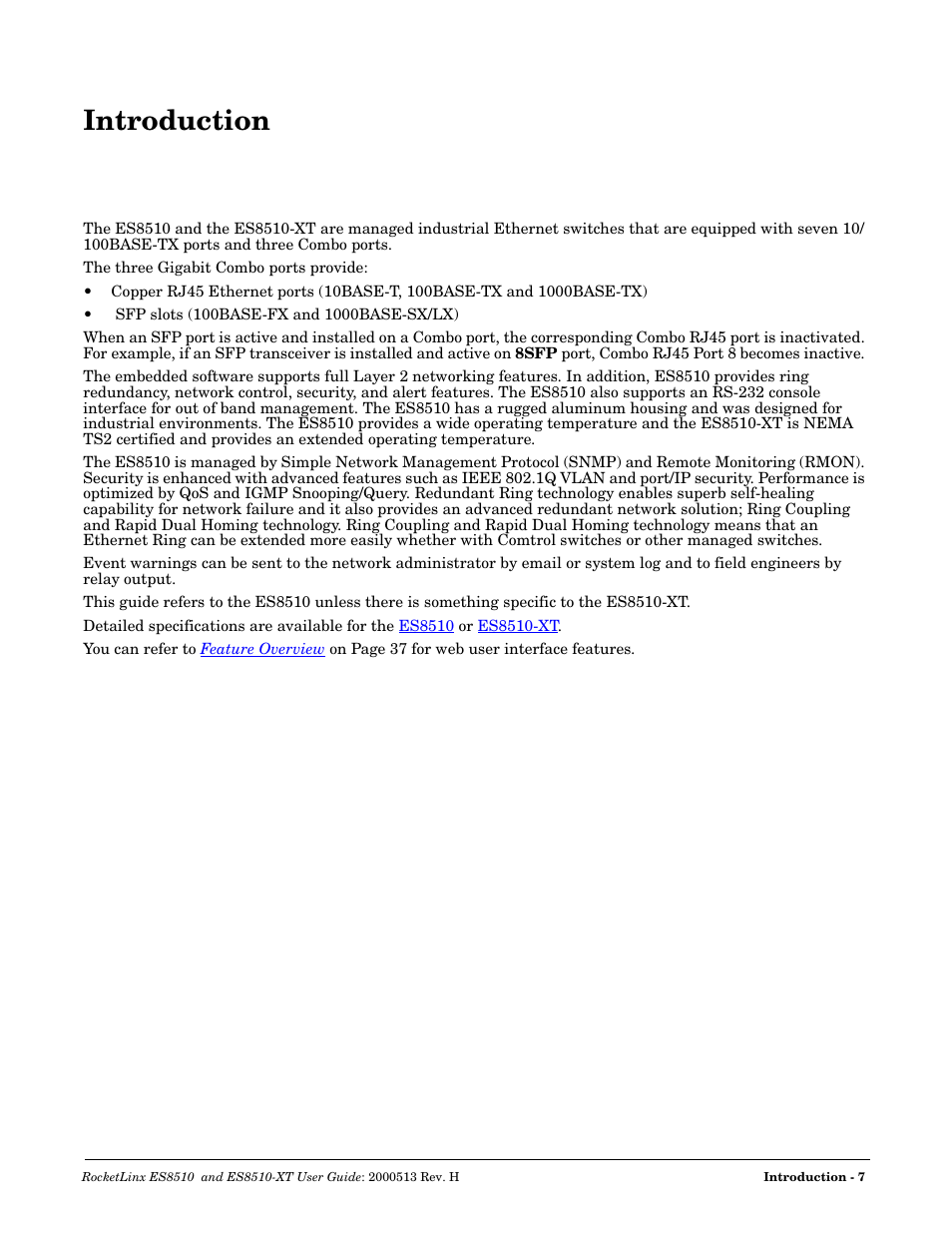 Introduction | Comtrol ES8510-XT User Manual | Page 7 / 204