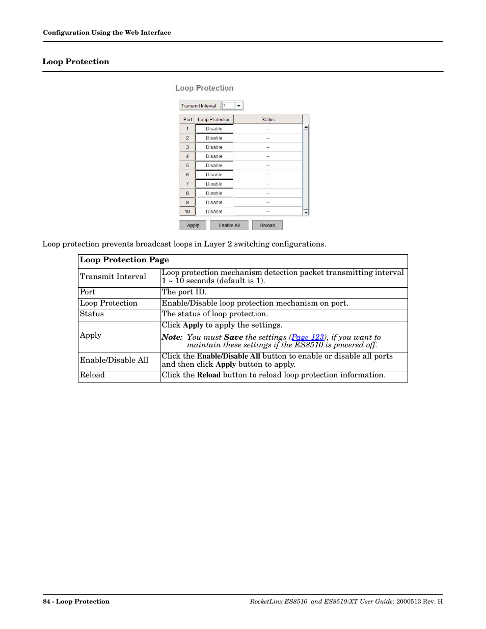 Loop protection | Comtrol ES8510-XT User Manual | Page 84 / 204