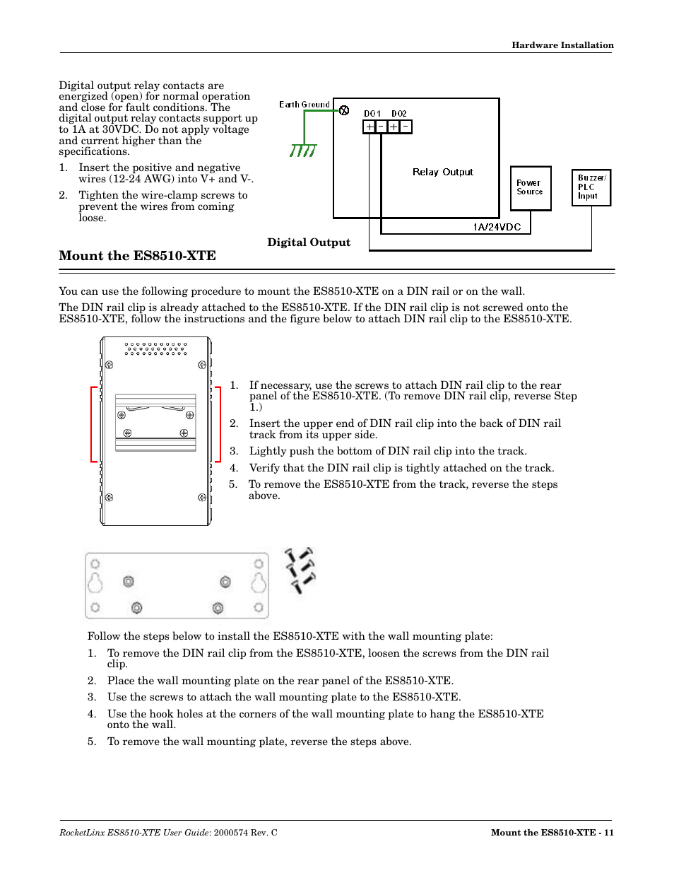 Mount the es8510-xte | Comtrol ES8510-XTE User Manual | Page 11 / 206