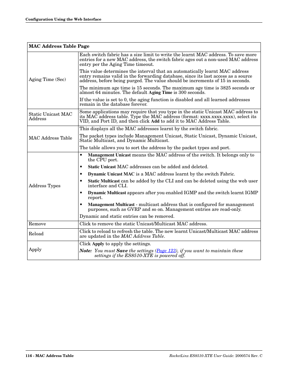 Comtrol ES8510-XTE User Manual | Page 116 / 206