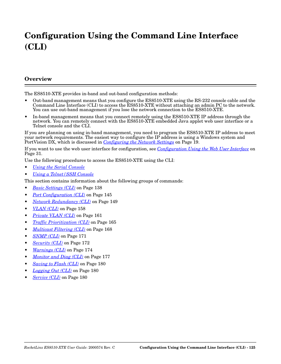 Overview | Comtrol ES8510-XTE User Manual | Page 125 / 206