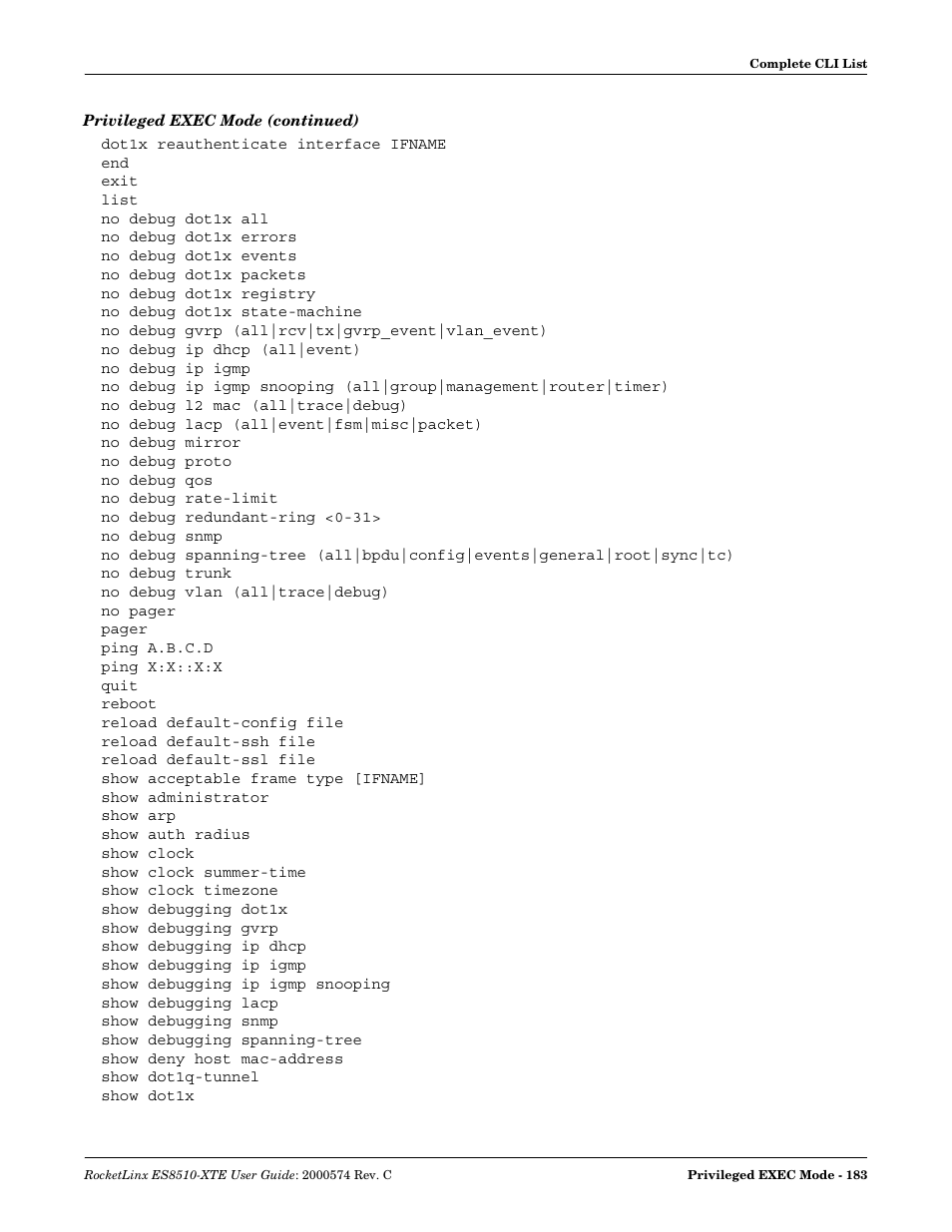 Comtrol ES8510-XTE User Manual | Page 183 / 206