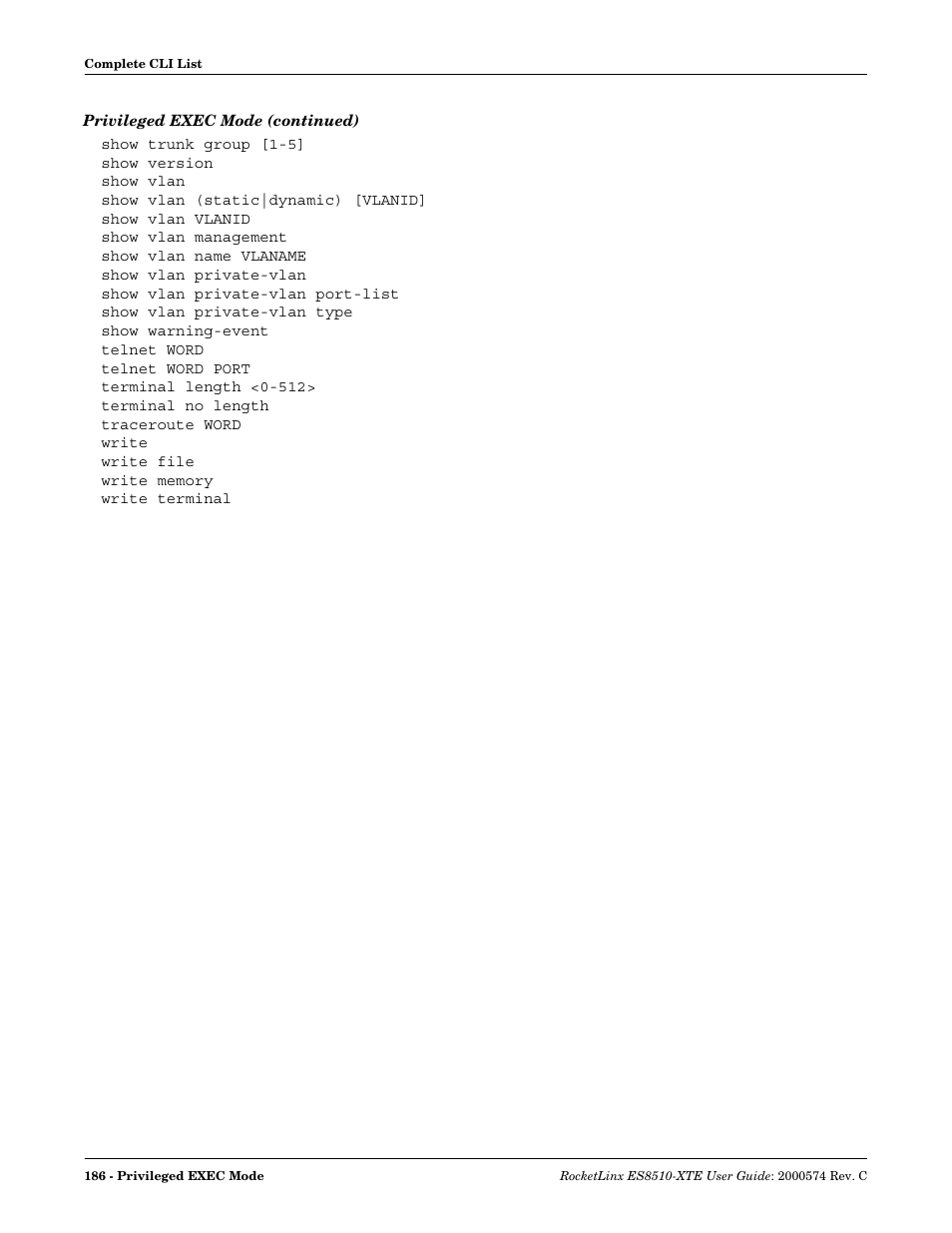 Comtrol ES8510-XTE User Manual | Page 186 / 206