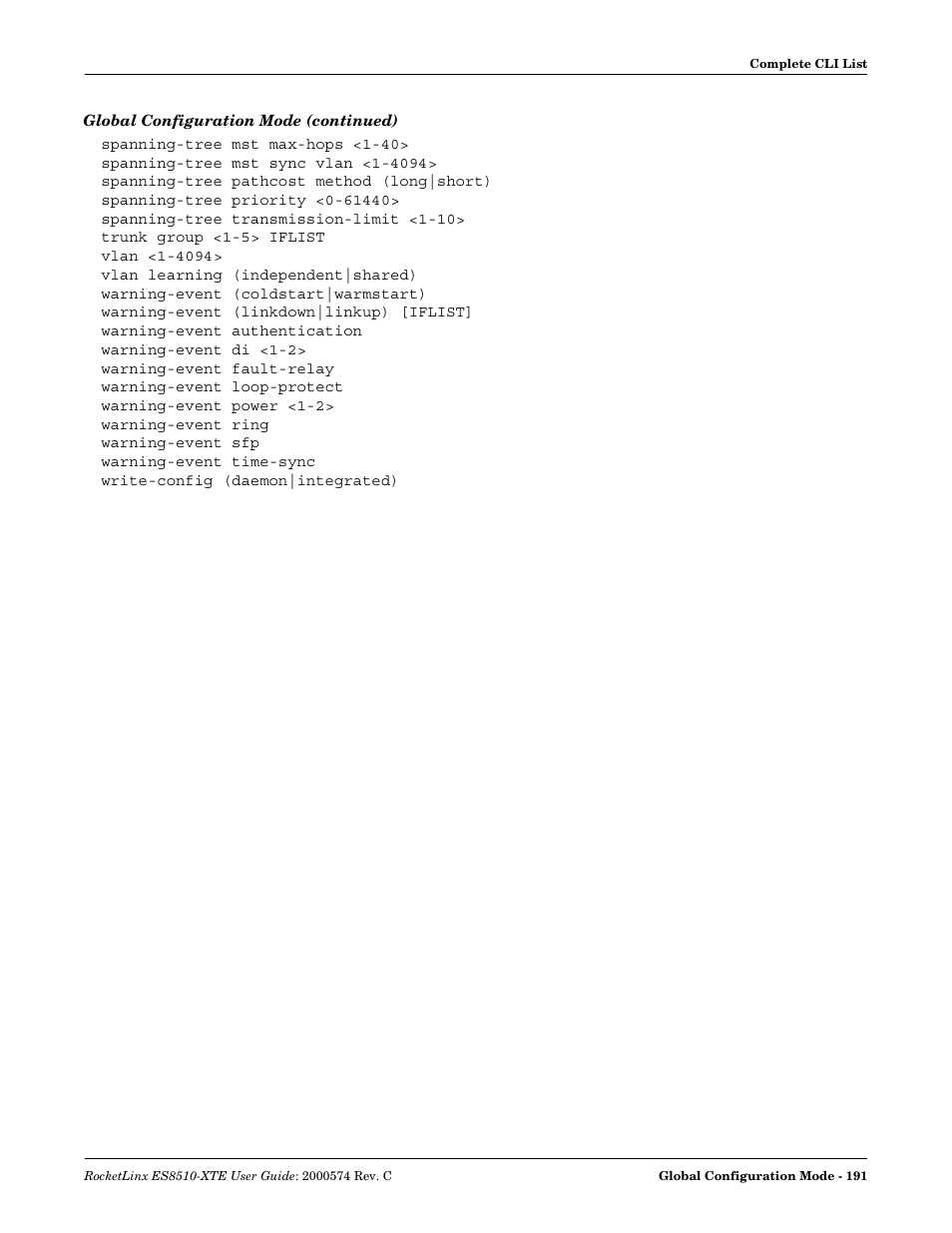 Comtrol ES8510-XTE User Manual | Page 191 / 206
