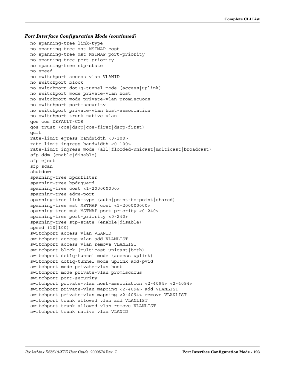 Comtrol ES8510-XTE User Manual | Page 193 / 206