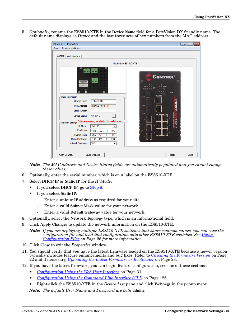 Comtrol ES8510-XTE User Manual | Page 21 / 206
