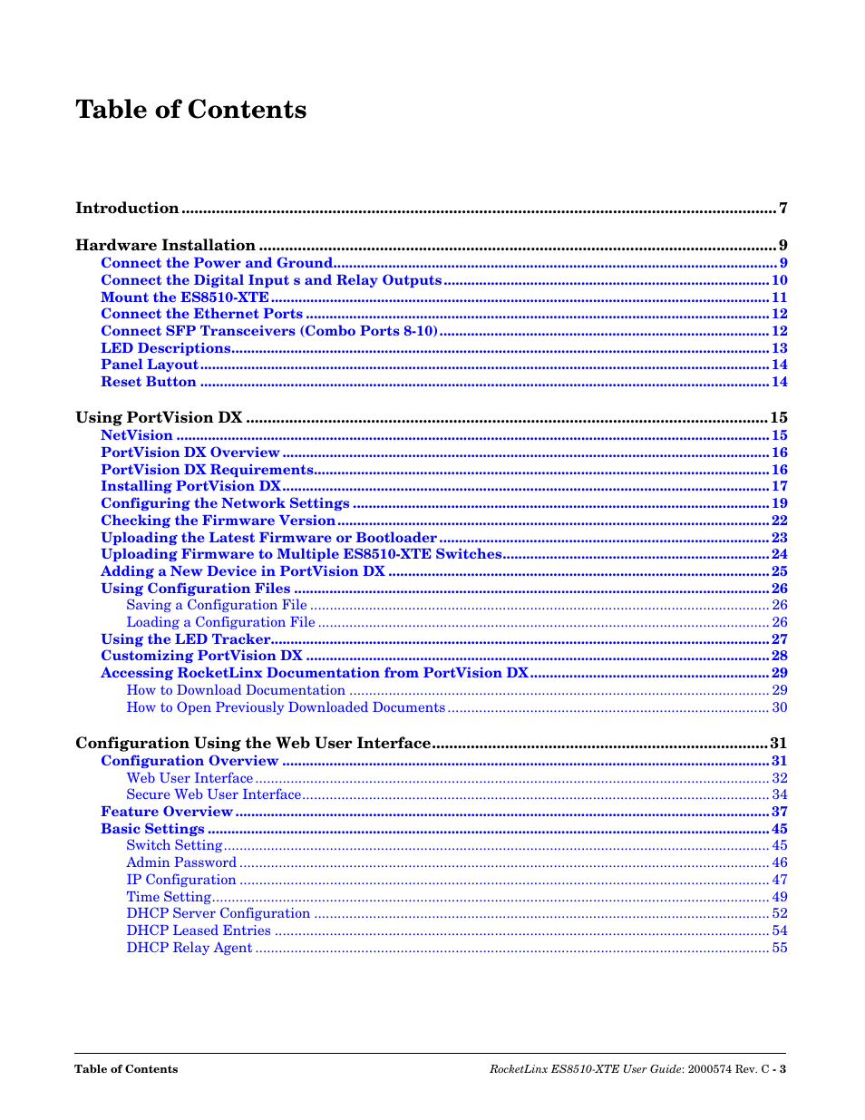 Comtrol ES8510-XTE User Manual | Page 3 / 206