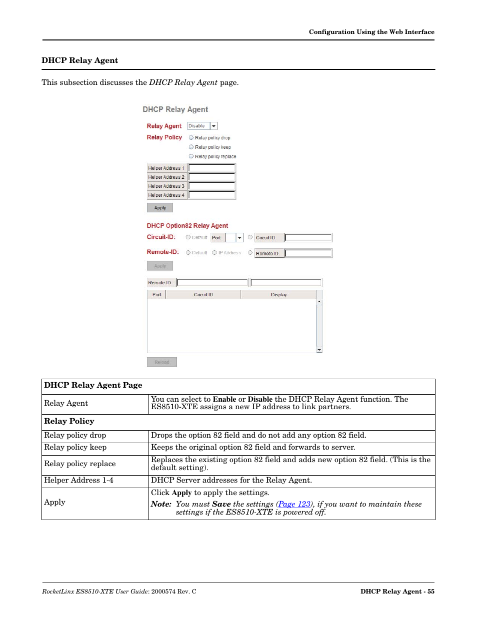 Dhcp relay agent | Comtrol ES8510-XTE User Manual | Page 55 / 206