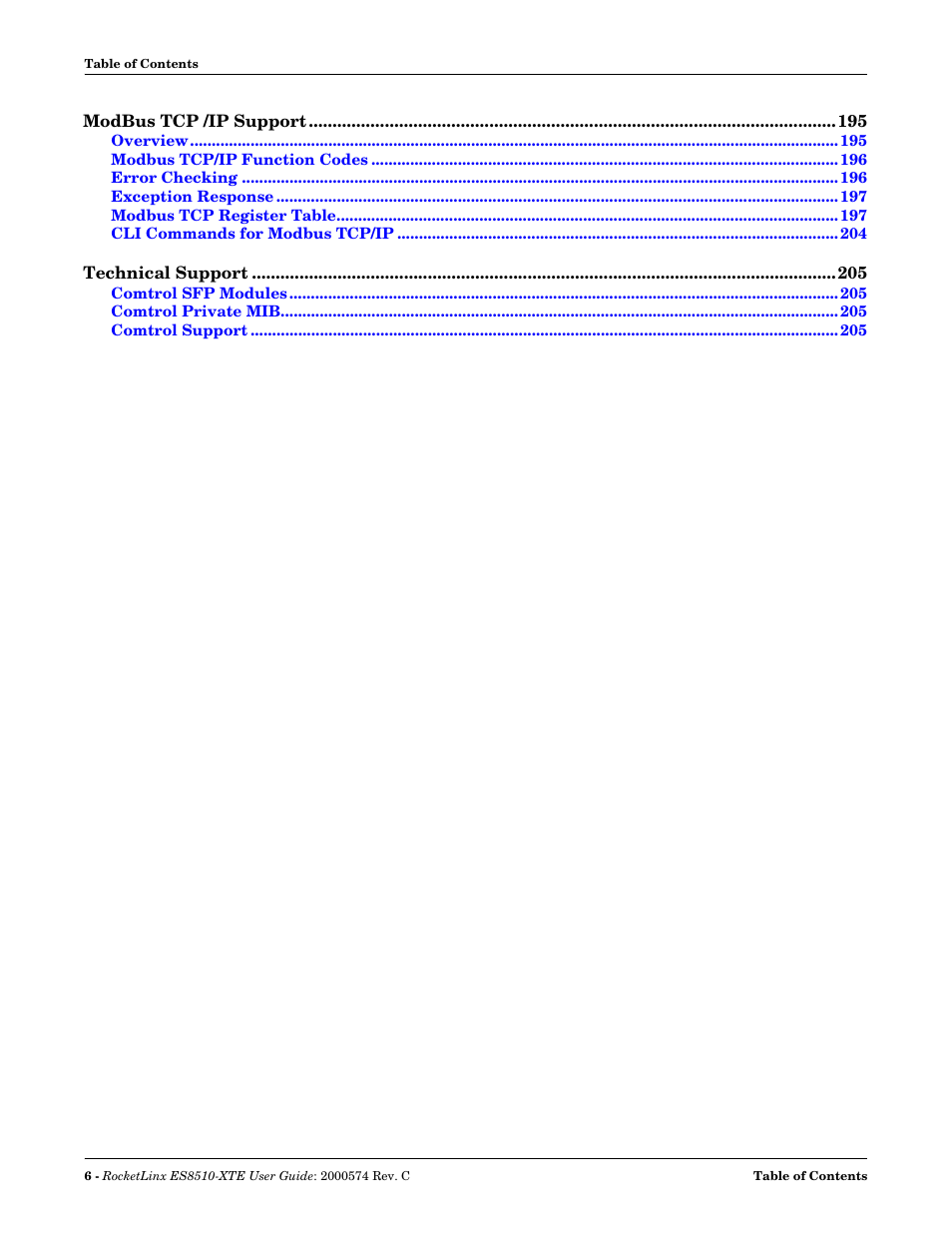 Comtrol ES8510-XTE User Manual | Page 6 / 206