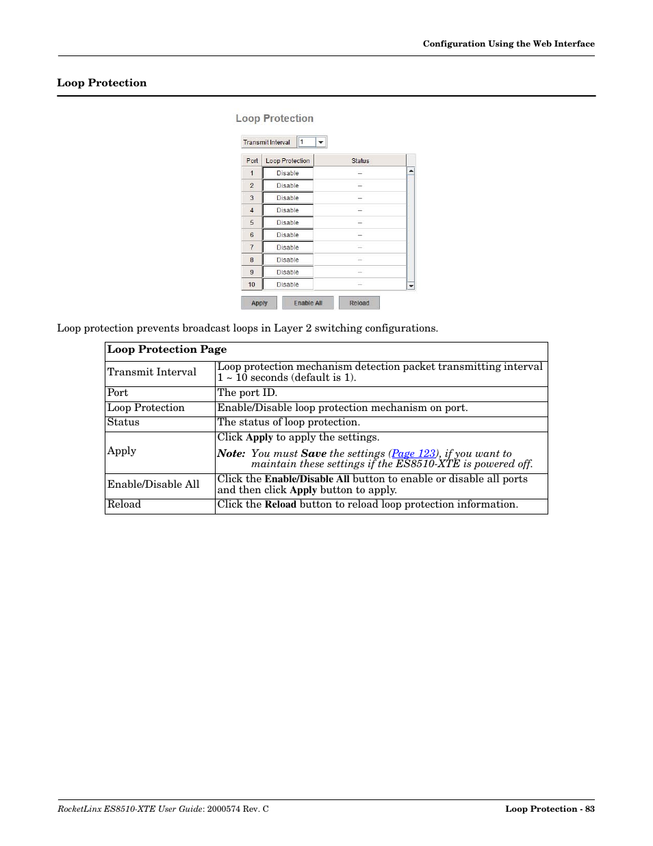 Loop protection | Comtrol ES8510-XTE User Manual | Page 83 / 206