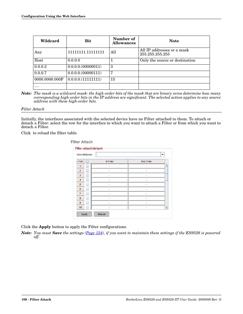 Filter attach | Comtrol ES9528-XT User Guide User Manual | Page 108 / 212