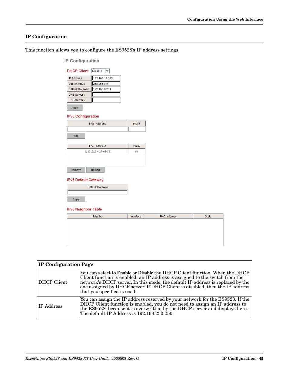 Ip configuration | Comtrol ES9528-XT User Guide User Manual | Page 45 / 212