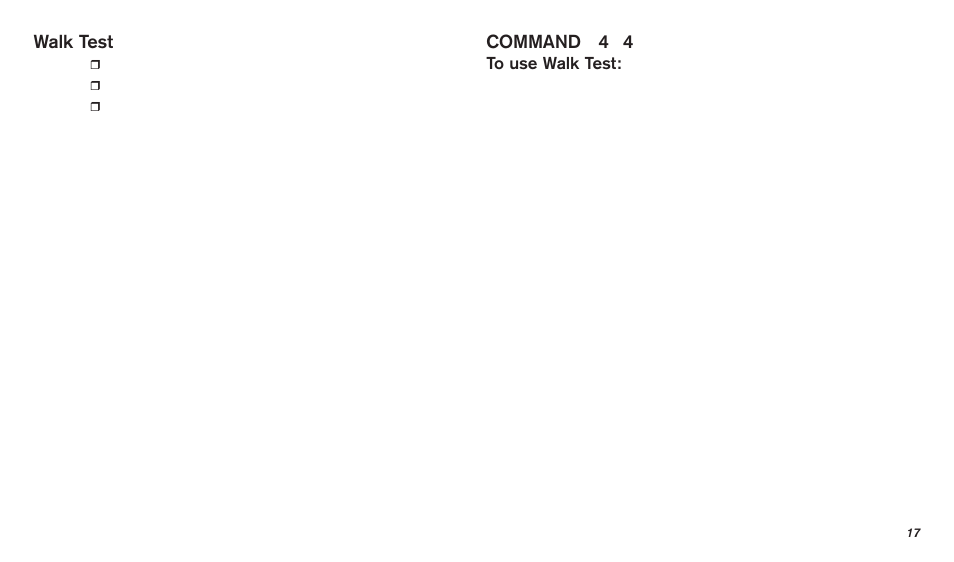 Walk test, Command 4 4 | Bosch D720 User Manual | Page 17 / 32