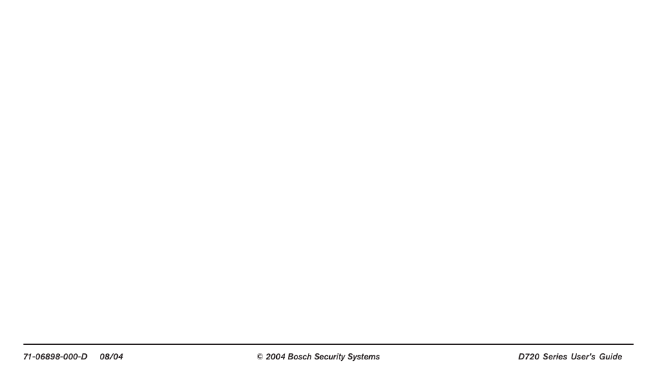 Bosch D720 User Manual | Page 32 / 32