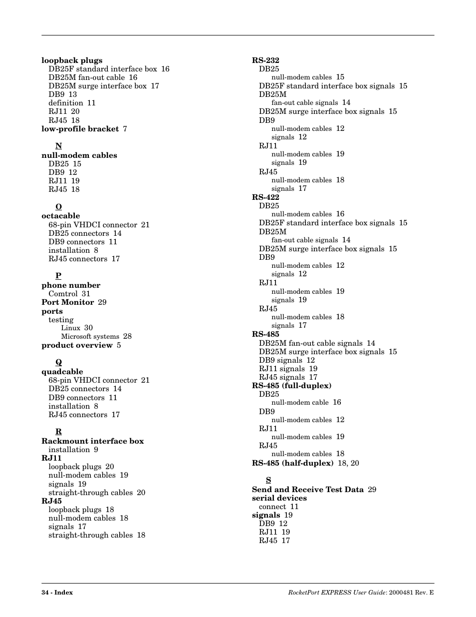 Comtrol RocketPort EXPRESS User Manual | Page 34 / 36