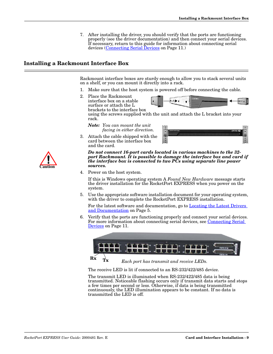 Installing a rackmount interface box | Comtrol RocketPort EXPRESS User Manual | Page 9 / 36