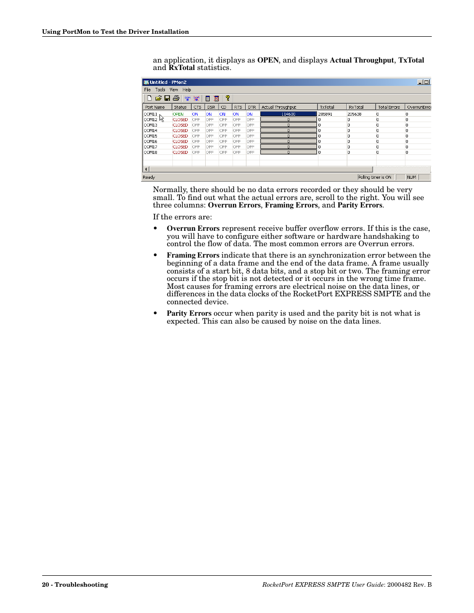 Comtrol RocketPort EXPRESS SMPTE User Manual | Page 20 / 28