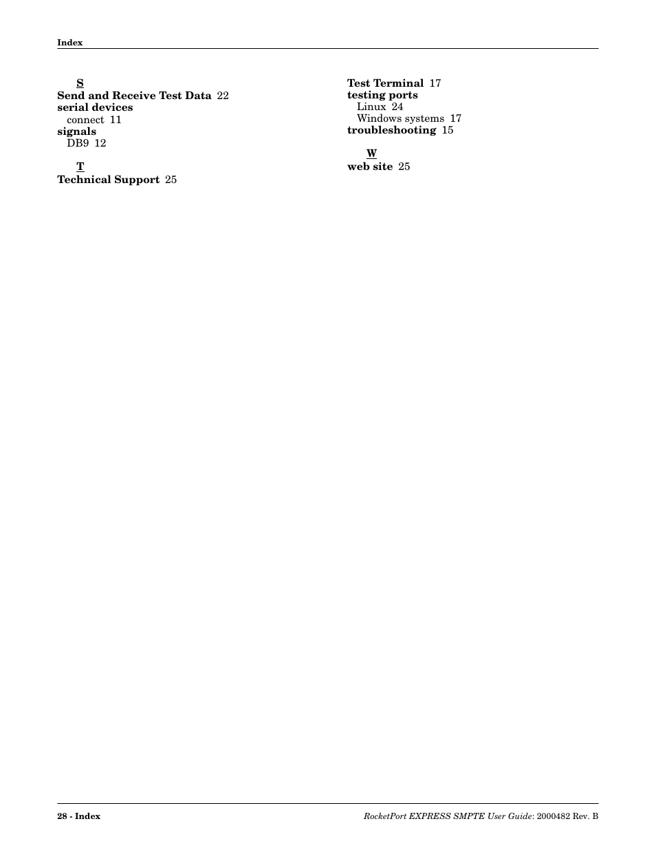 Comtrol RocketPort EXPRESS SMPTE User Manual | Page 28 / 28