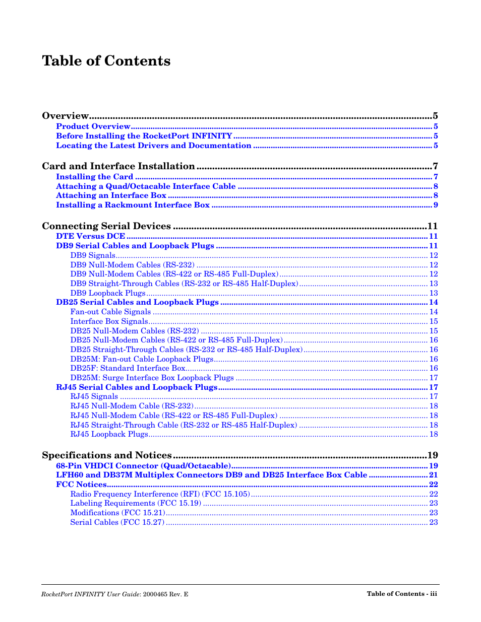 Comtrol RocketPort INFINITY User Manual | Page 3 / 32