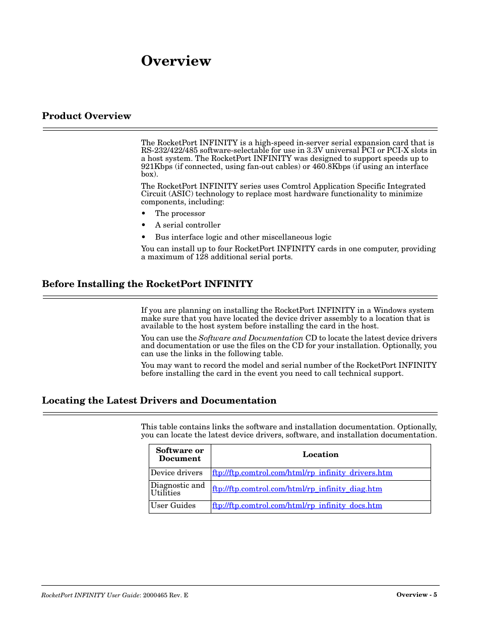 Comtrol RocketPort INFINITY User Manual | Page 5 / 32