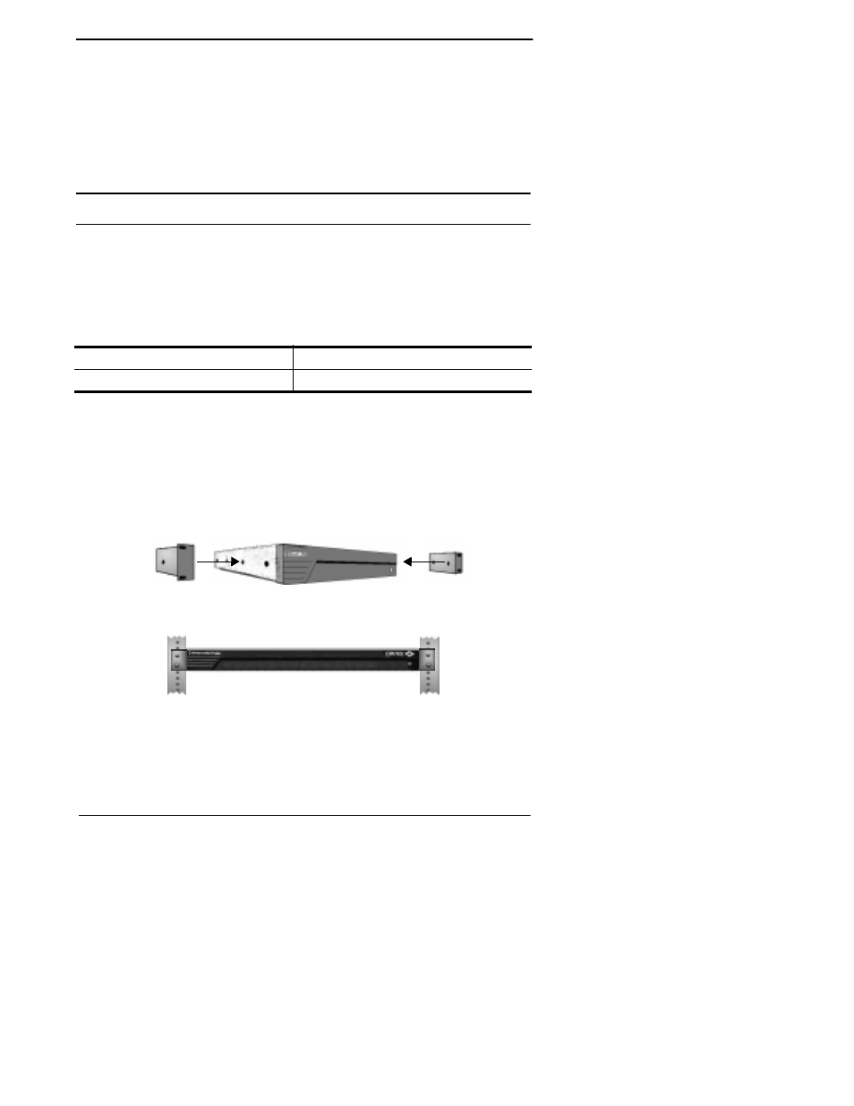 Write down the serial number and network (mac), Table 2. model and serial numbers, Optionally, mount the vs3000 into the rack usin | A. attach the l brackets to the vs3000 using the s, B. attach the l brackets into your rack, Installing the vs3000 | Comtrol VS3000S User Manual | Page 17 / 44