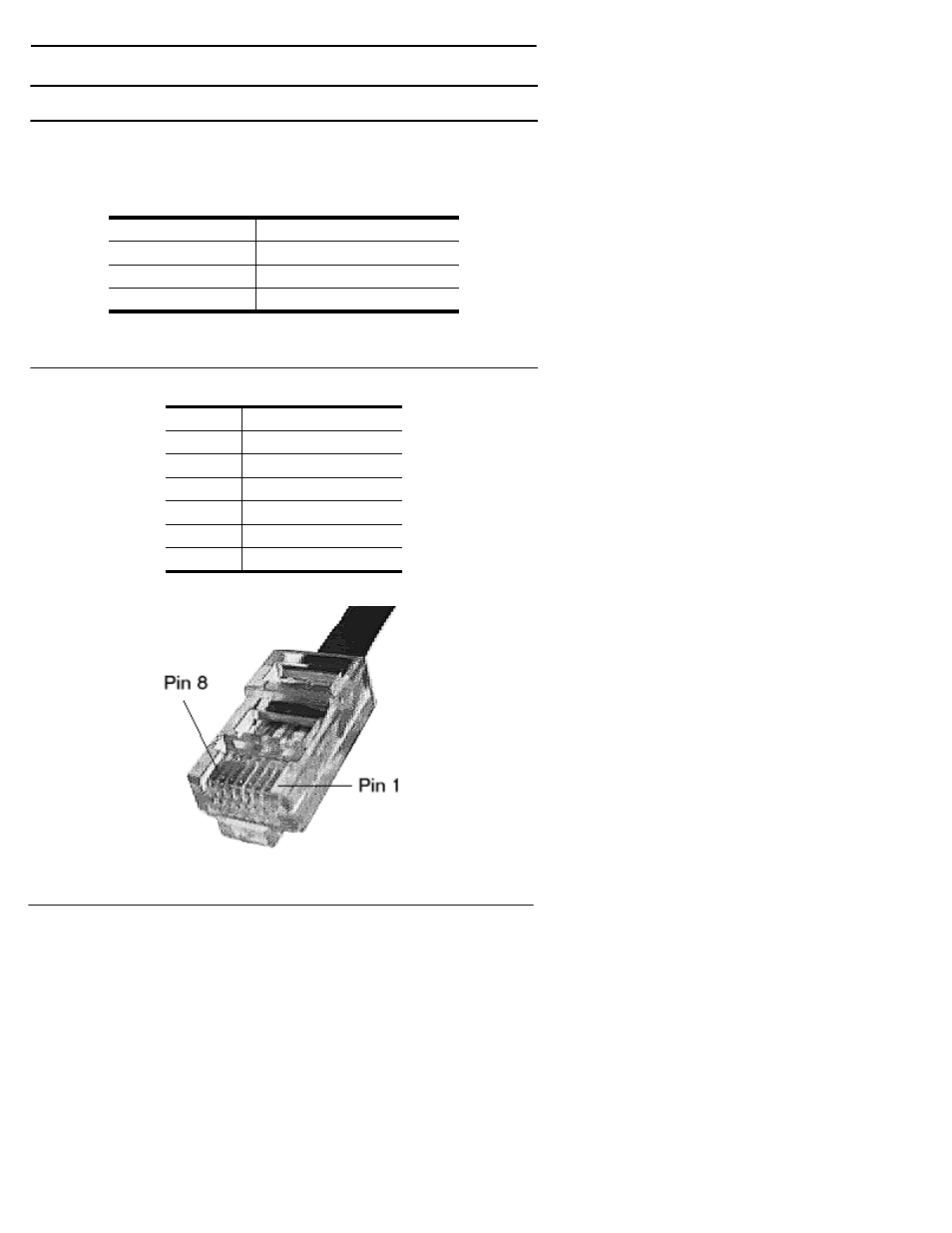 Table 9. ethernet cabling specifications, Table 10. ethernet port rj45 connector pinouts, Ethernet cable specifications | Ethernet 10base-t connector pinout | Comtrol VS3000S User Manual | Page 24 / 44