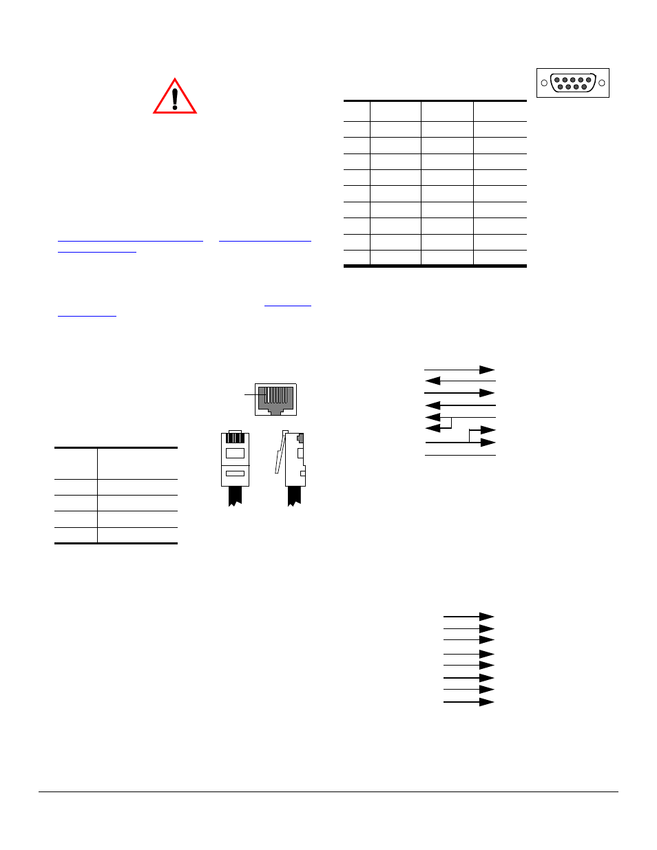 Connecting devices, Building an ethernet crossover cable, Db9 connector pinouts | Building null-modem cables, Building straight-through cables, Build cables or loopback plug | Comtrol RocketPort Serial Hub Si 2-Port User Manual | Page 4 / 6
