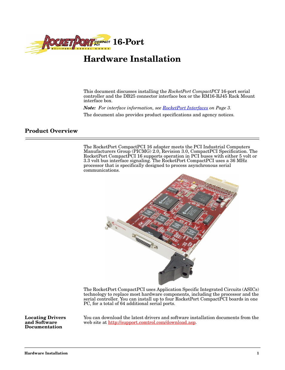 Comtrol 16-Port User Manual | 9 pages