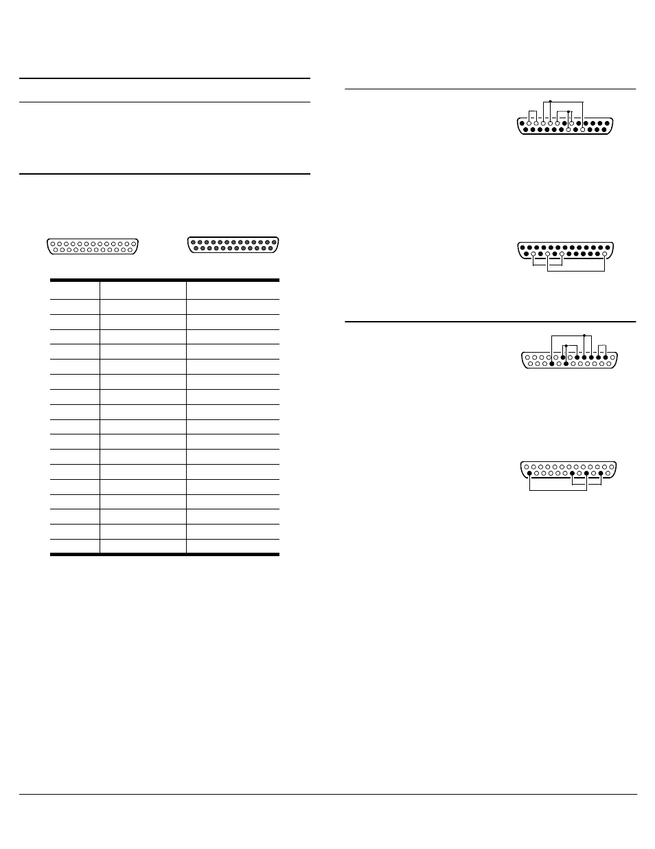 Db25 interfaces, Db25 pinouts, Building db25 female loopback plugs | Building db25 male loopback plugs, Db25 | Comtrol ISA User Manual | Page 5 / 9