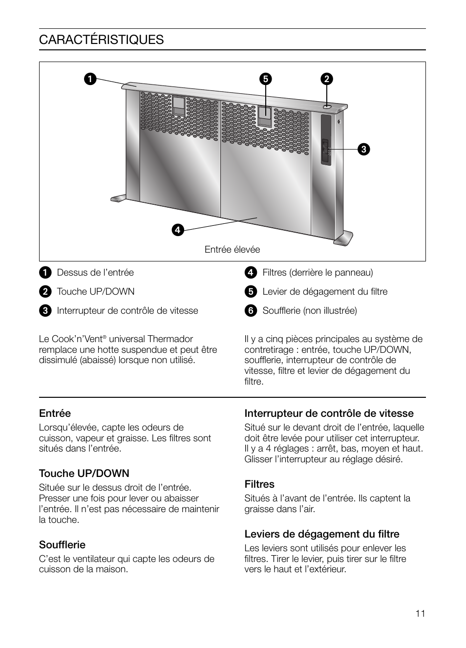 ᕡᕥ ᕢ ᕤ ᕣ, Caractéristiques | Bosch DHD Series User Manual | Page 11 / 24