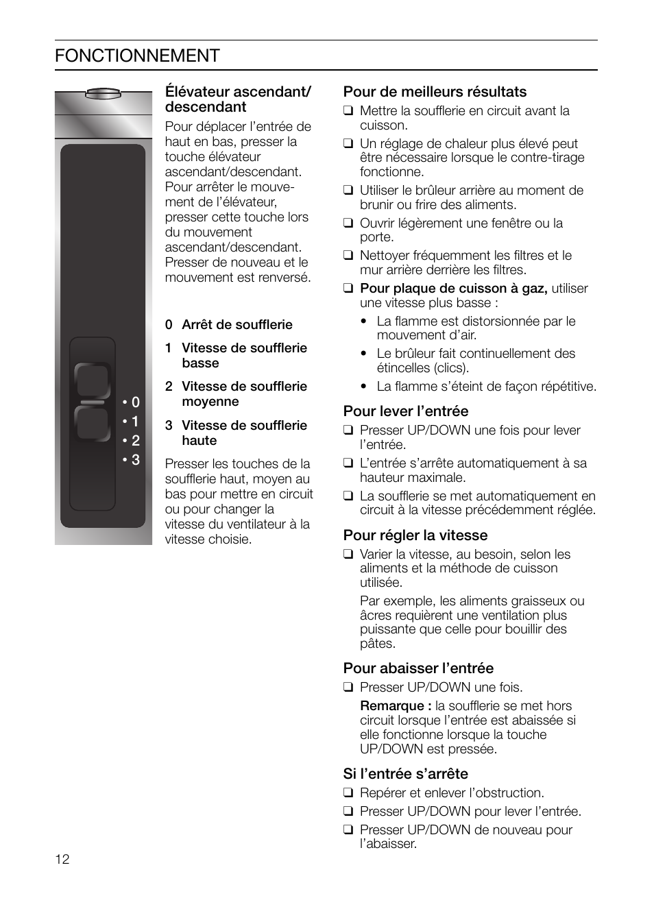 Fonctionnement | Bosch DHD Series User Manual | Page 12 / 24