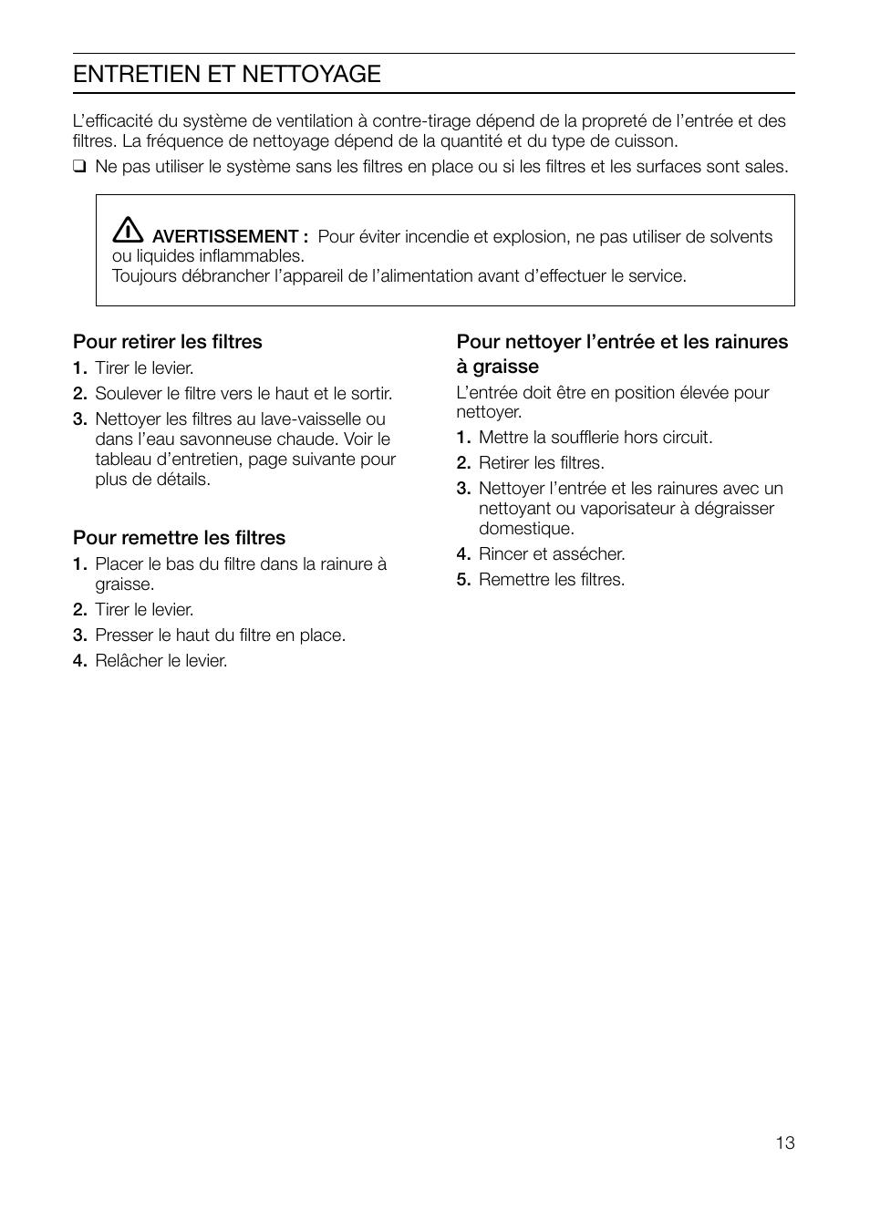 Entretien et nettoyage | Bosch DHD Series User Manual | Page 13 / 24