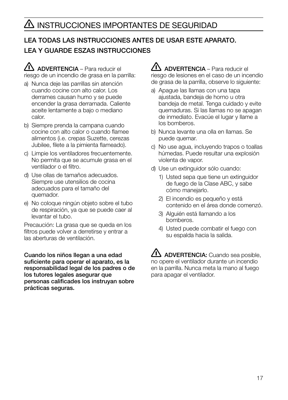 Instrucciones importantes de seguridad | Bosch DHD Series User Manual | Page 17 / 24