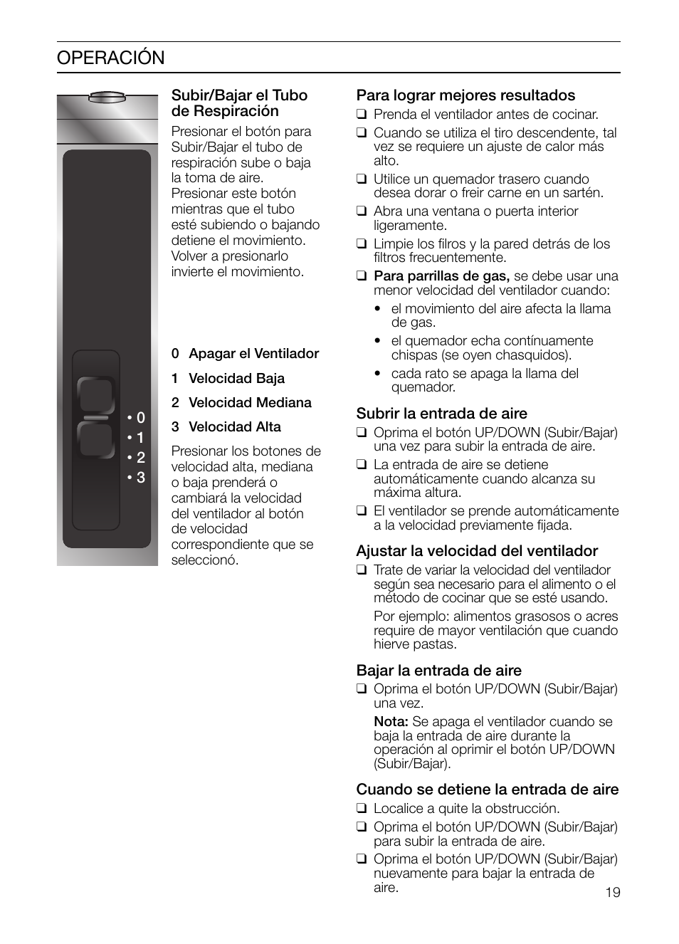 Operación | Bosch DHD Series User Manual | Page 19 / 24