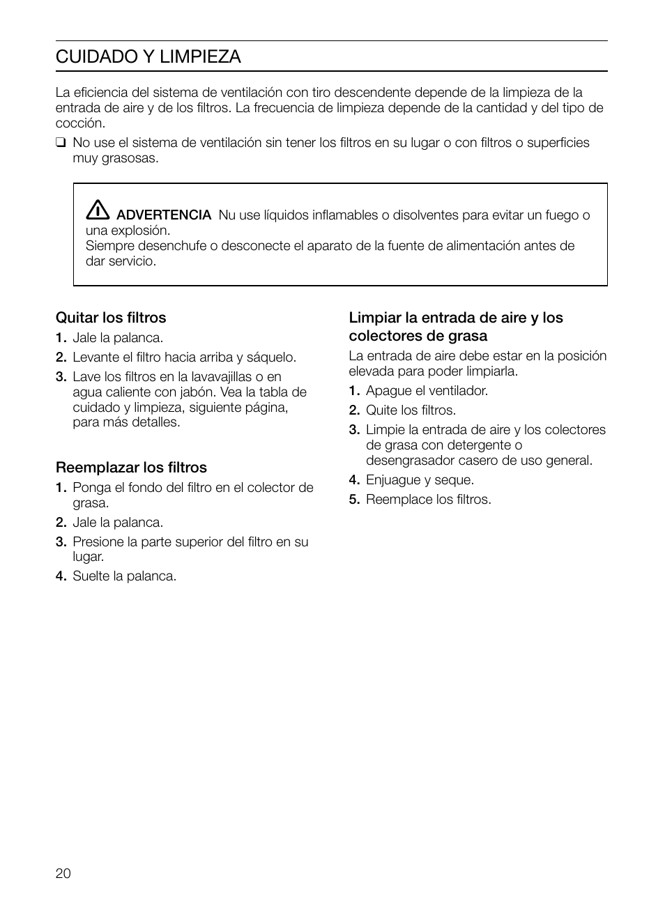 Cuidado y limpieza | Bosch DHD Series User Manual | Page 20 / 24