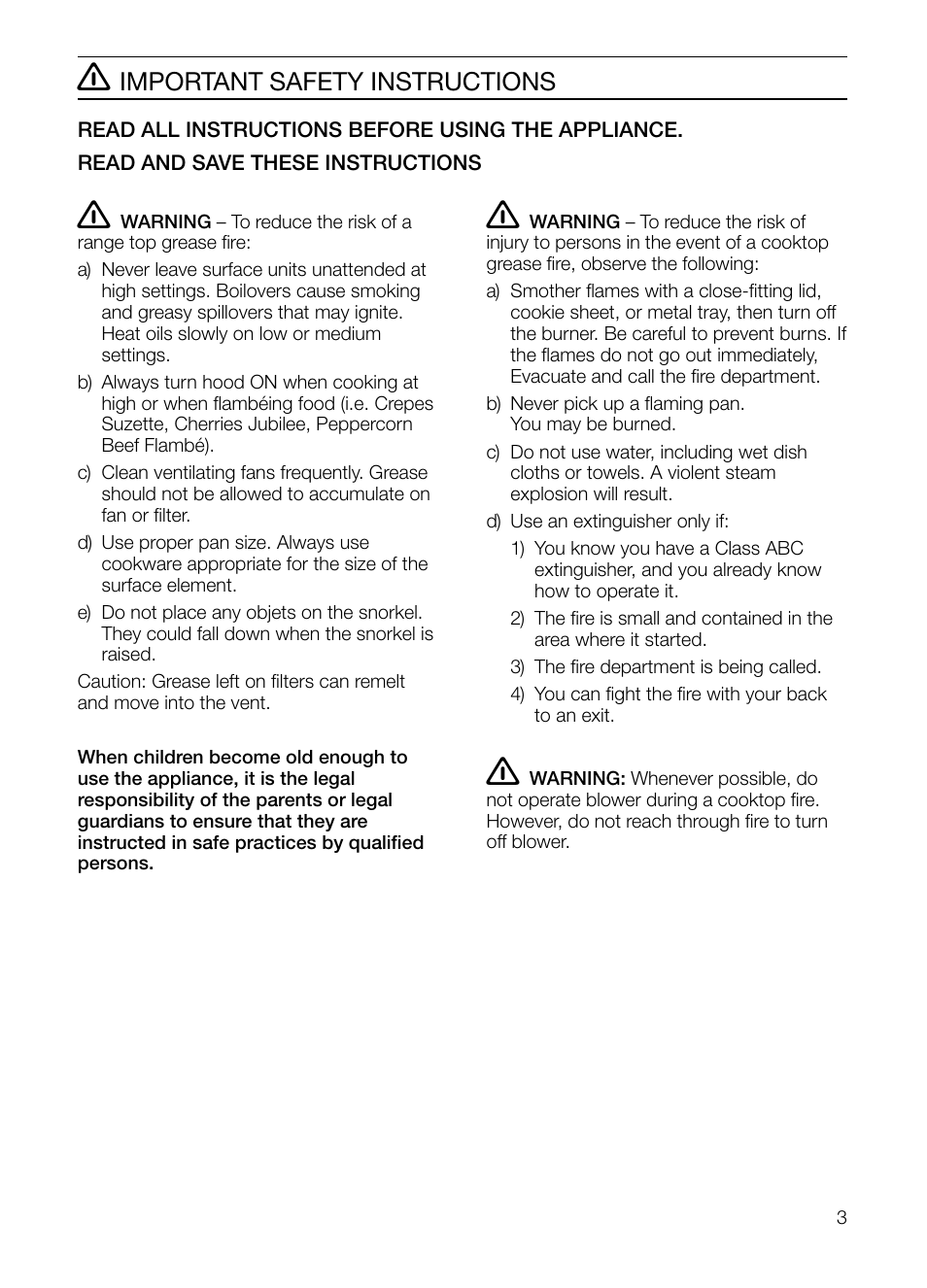 Important safety instructions | Bosch DHD Series User Manual | Page 3 / 24