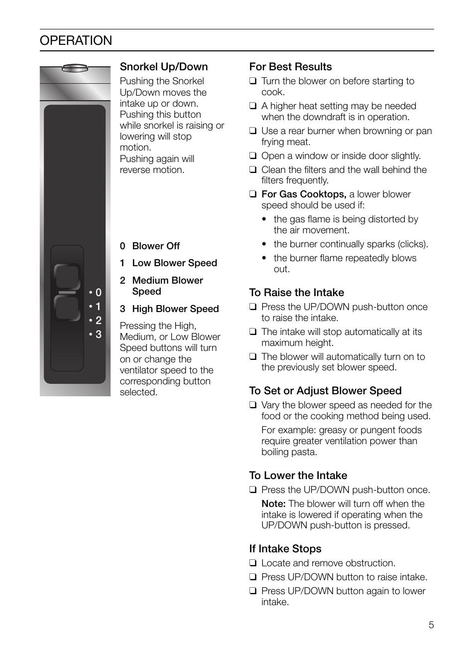 Operation | Bosch DHD Series User Manual | Page 5 / 24