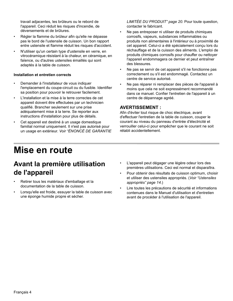 Installation et entretien corrects, Mise en route, Avant la première utilisation de l'appareil | Bosch SGSX User Manual | Page 26 / 68