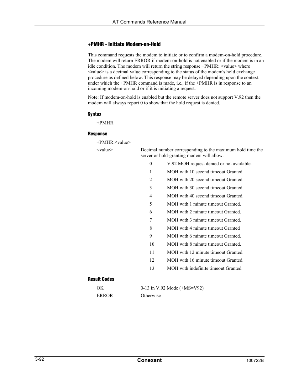 Comtrol AT Command Set Rev A User Manual | Page 118 / 230